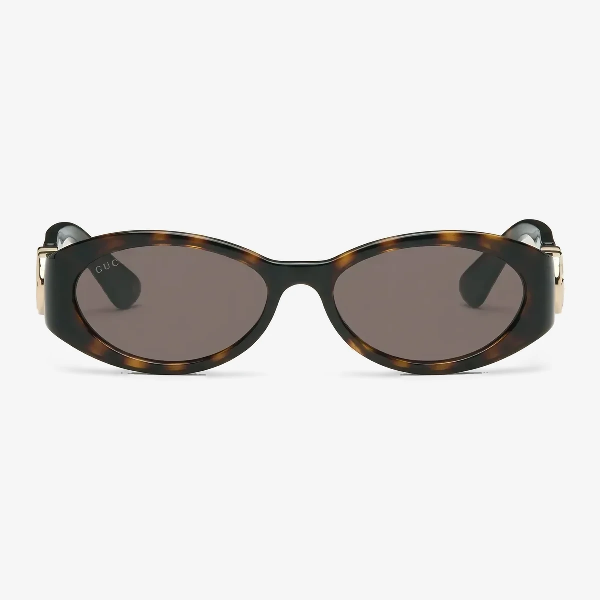 Gucci Brown Oval Frame Sunglasses in Brown