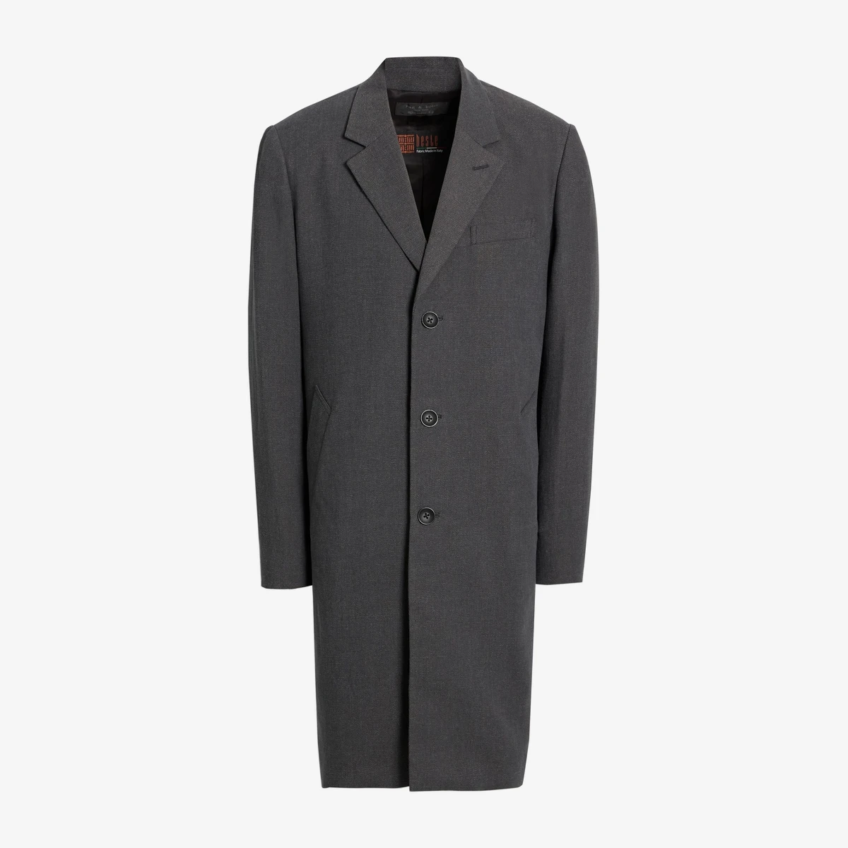 Rag & Bone Lance Wool and Linen-Blend Twill Coat in Grey