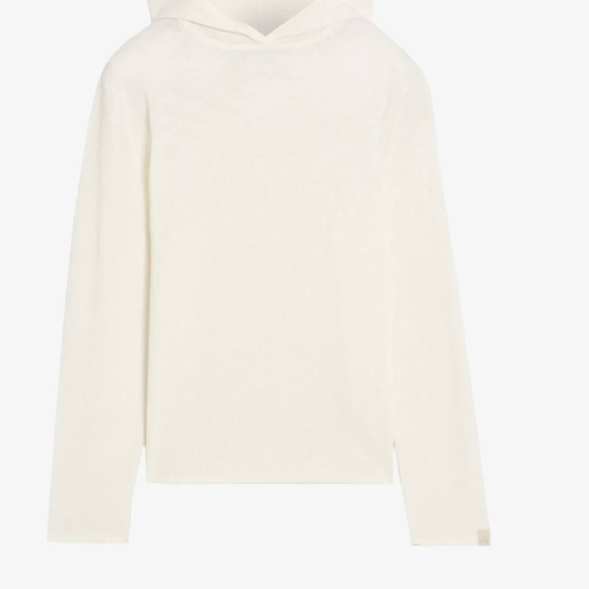 Rag & Bone Cotton and Linen-Blend Hoodie in Ivory