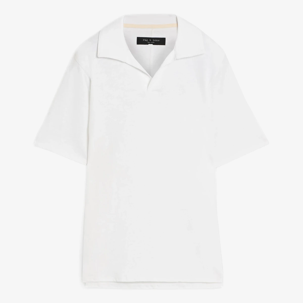Rag & Bone Johnny Cotton-Jersey Polo Shirt in White