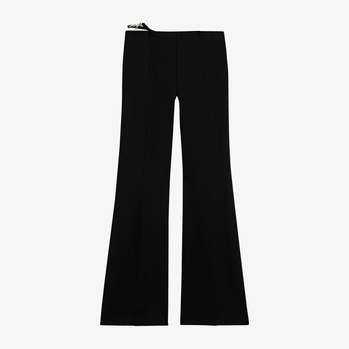 Maje Embellished Twill Flared Pants in Black