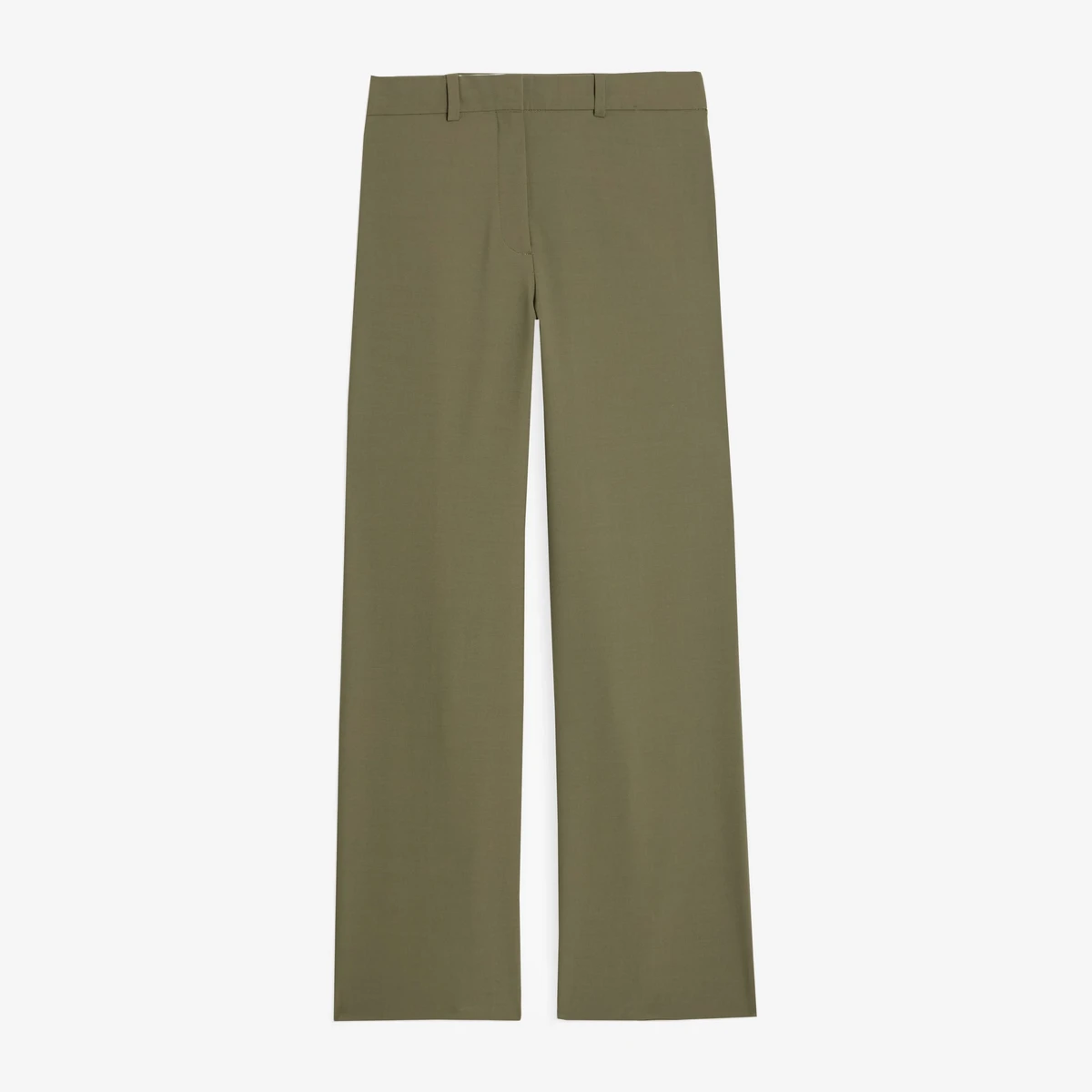 Maje Crepe Wide-Leg Pants in Green