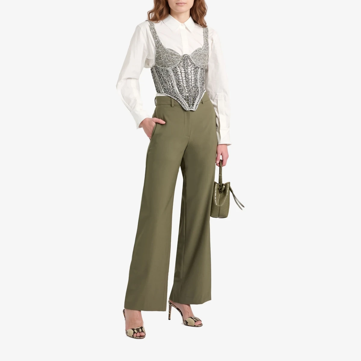 Crepe Wide-Leg Pants view 2