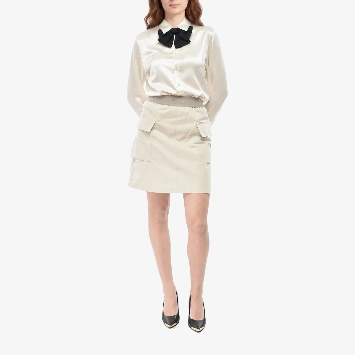 ESSENTIALS Cargo Cotton Blend Skirt view 3