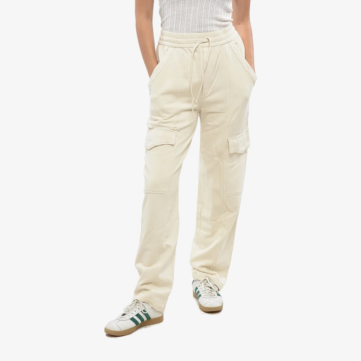 Isabel Marant ETOILE Cotton Fleece Cargo Joggers PEORANA in Beige