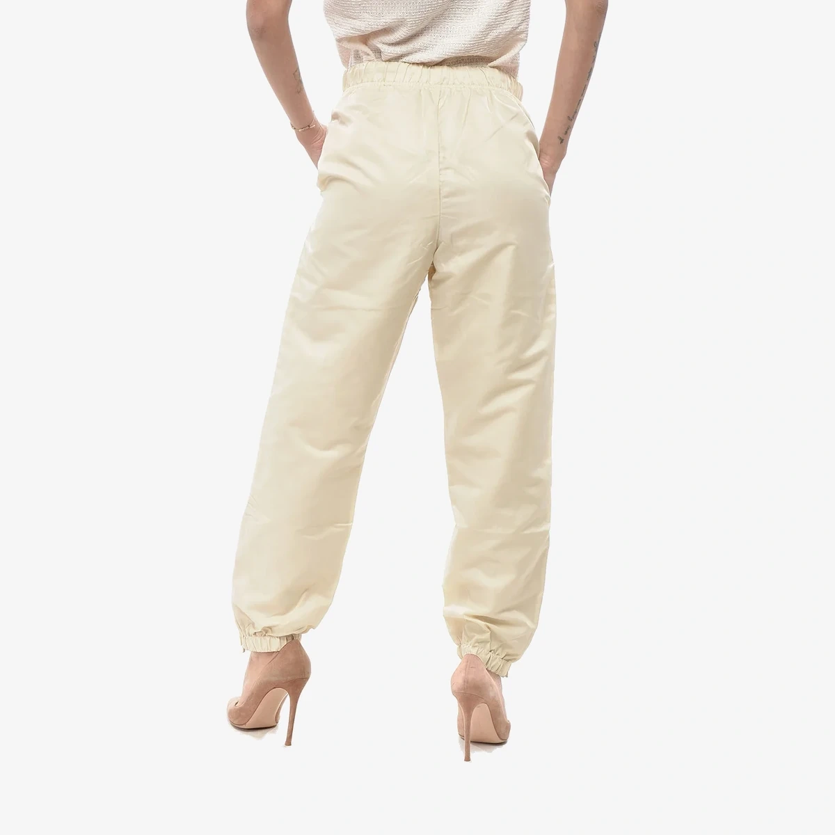 Nylon Joggers with Ankle Zip view 2