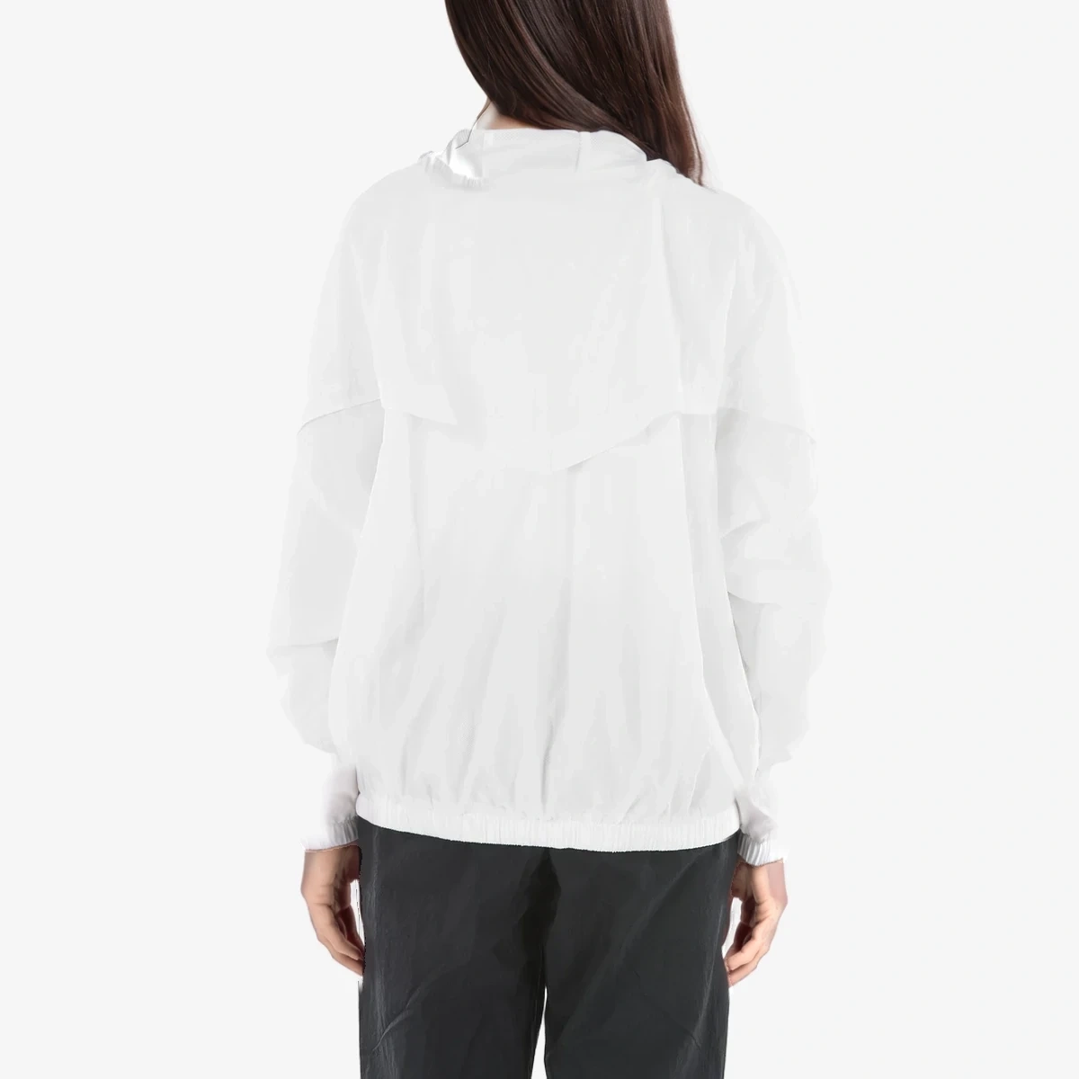 Solid-Color Windbreaker Jacket With Embroidered Logo вид 2