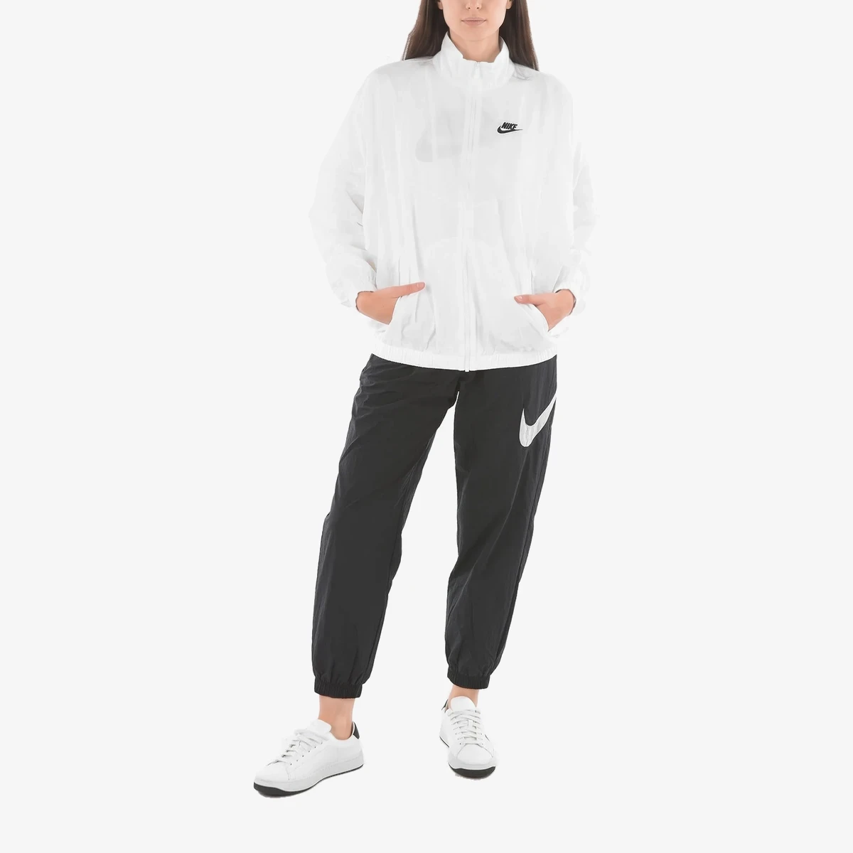 Solid-Color Windbreaker Jacket With Embroidered Logo вид 4