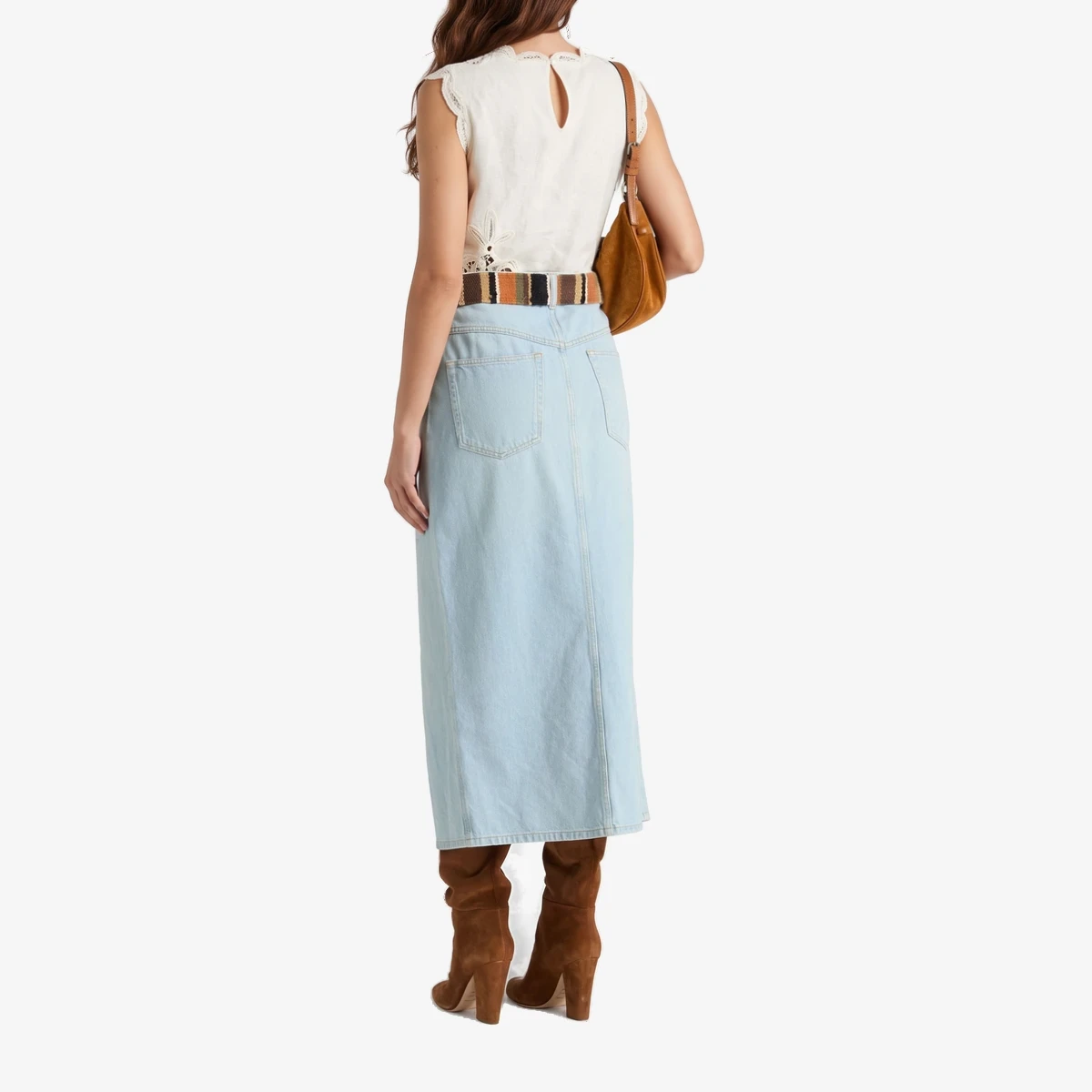Vinea denim midi skirt view 3