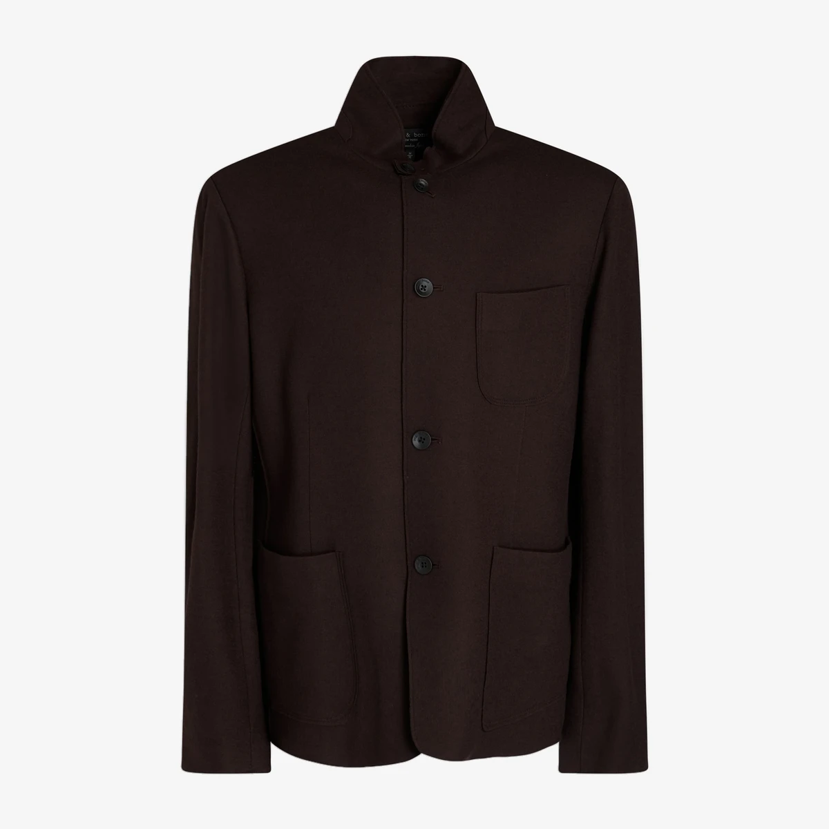 Rag & Bone Prospect Wool Cardigan in Dark Brown
