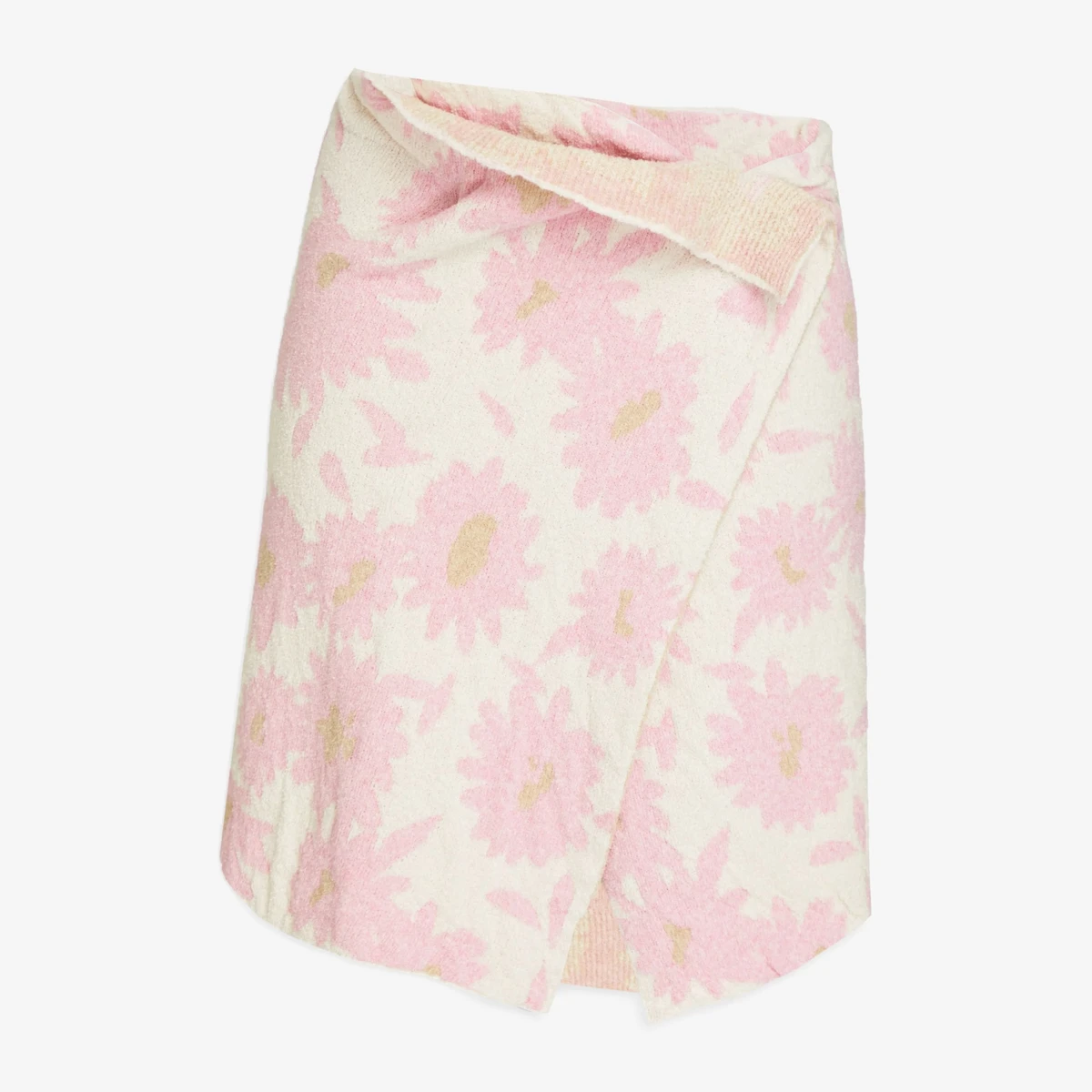 Jacquemus Bagnu Floral Jacquard-Knit Mini Wrap Skirt in Pink