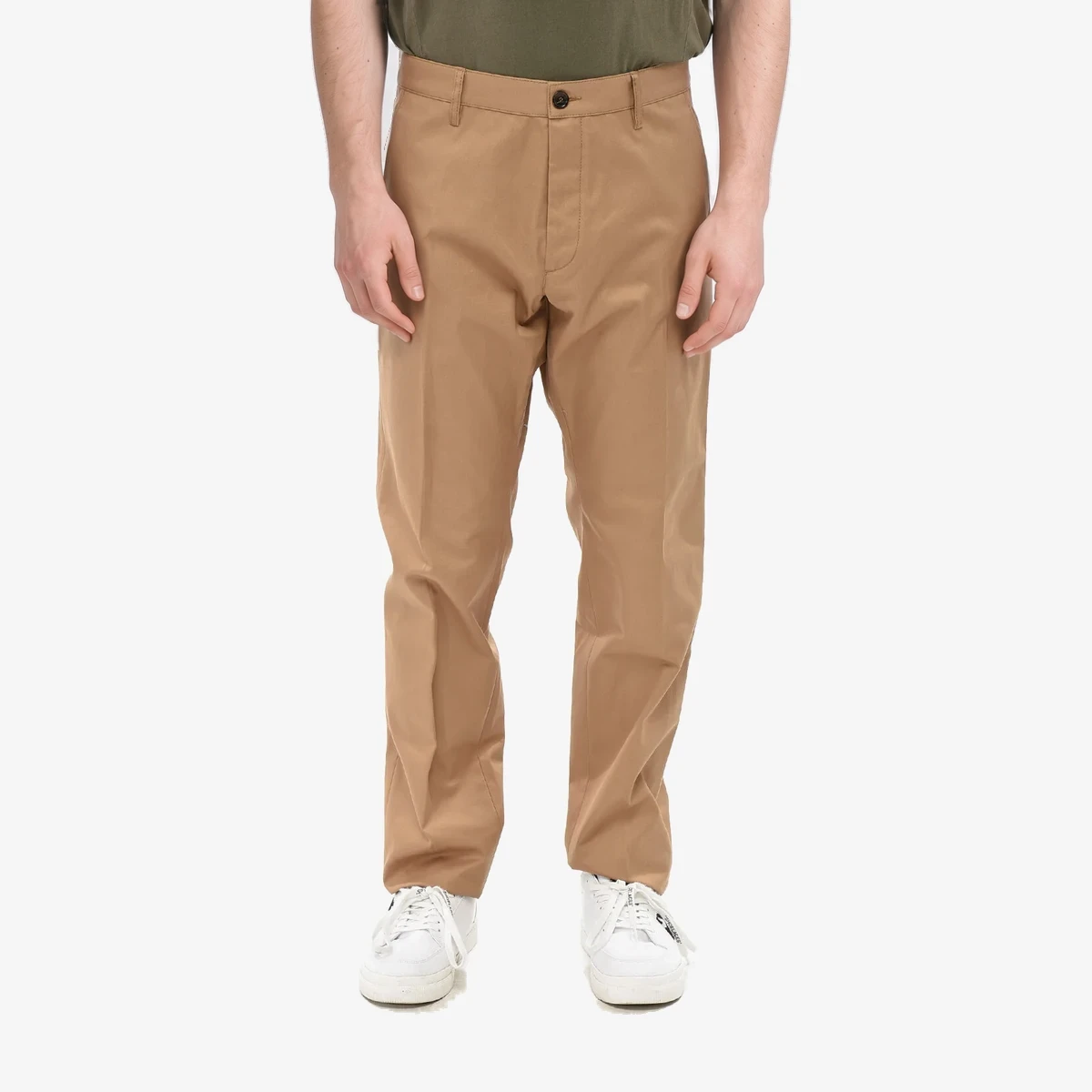 Dsquared2 Regular-Rise Cotton Chino Pants in Brown