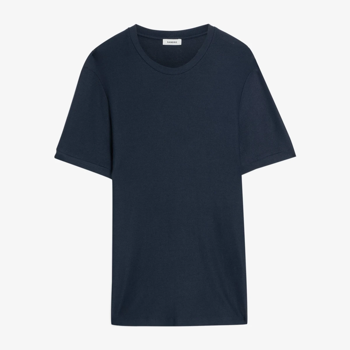 Sandro Knitted T-Shirt in Navy