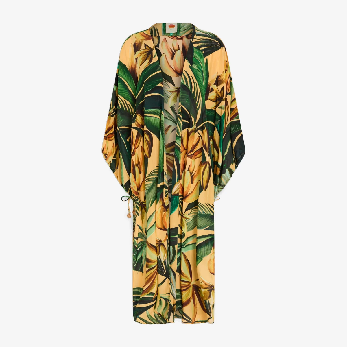 Farm Rio Printed Crêpe de Chine Beach Coverup in Multicolour