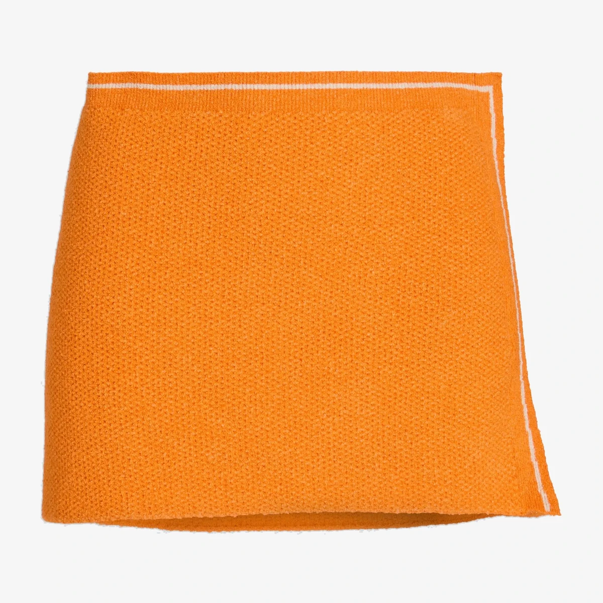 Jacquemus Sorbetto bouclé-knit mini skirt in Orange