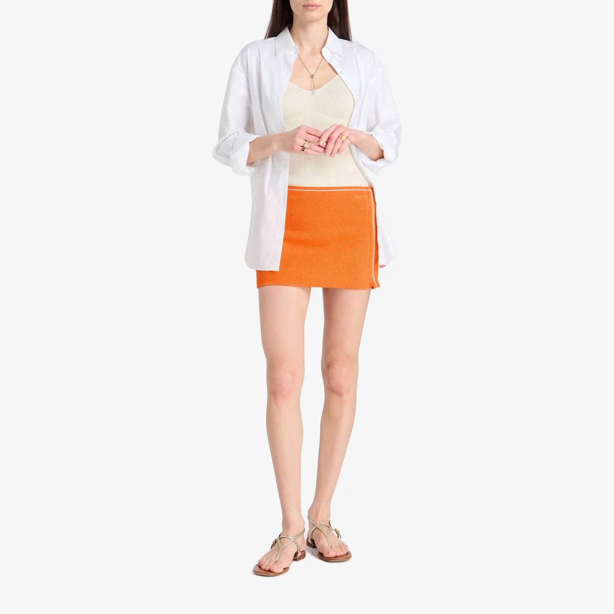 Sorbetto bouclé-knit mini skirt view 2