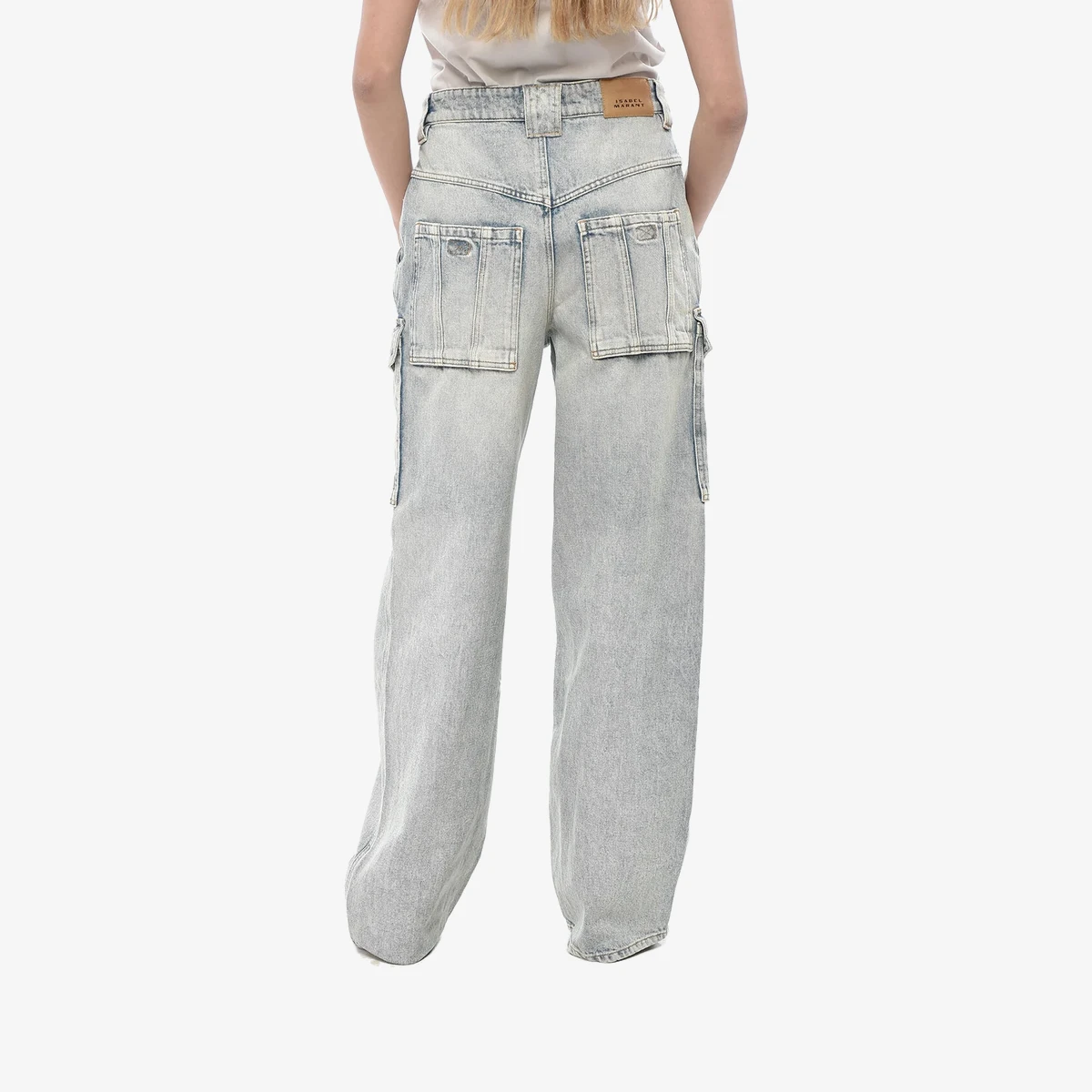 ETOILE Denim Cargo Jeans HEILANI Acid Wash 23cm view 2