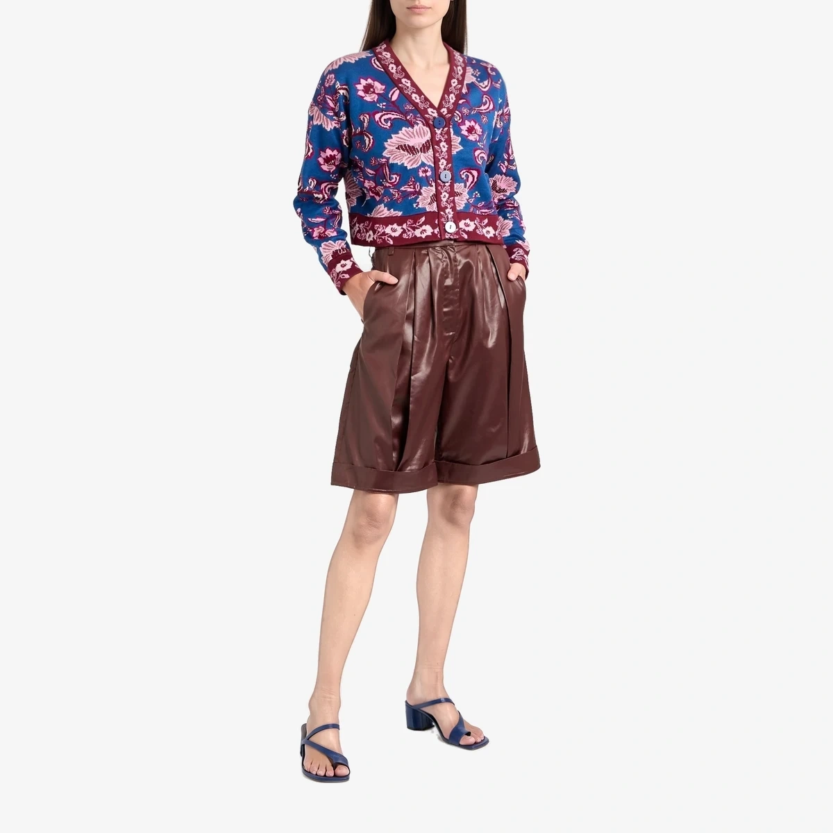 Flower Delicacy Jacquard-Knit Cardigan view 2
