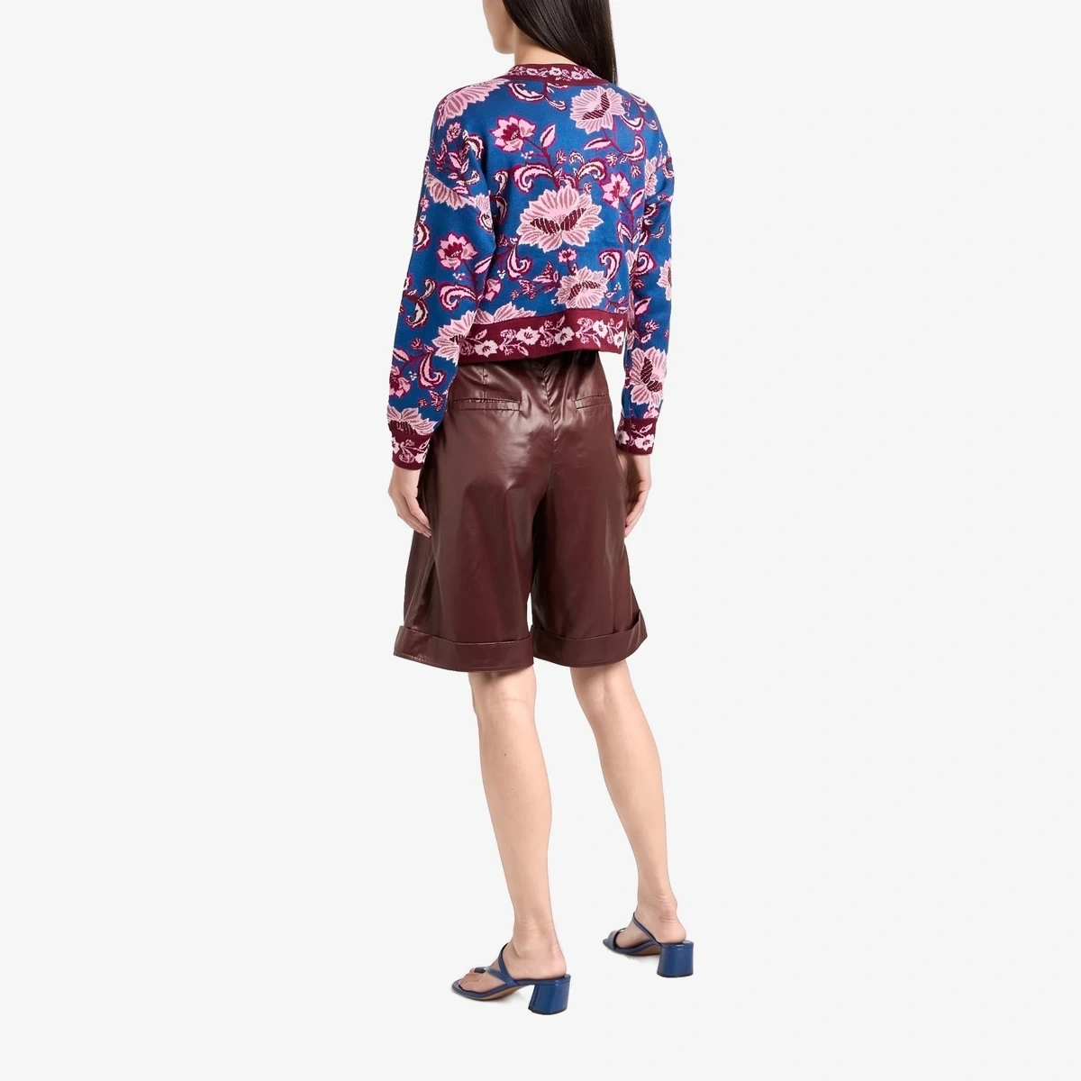 Flower Delicacy Jacquard-Knit Cardigan view 3