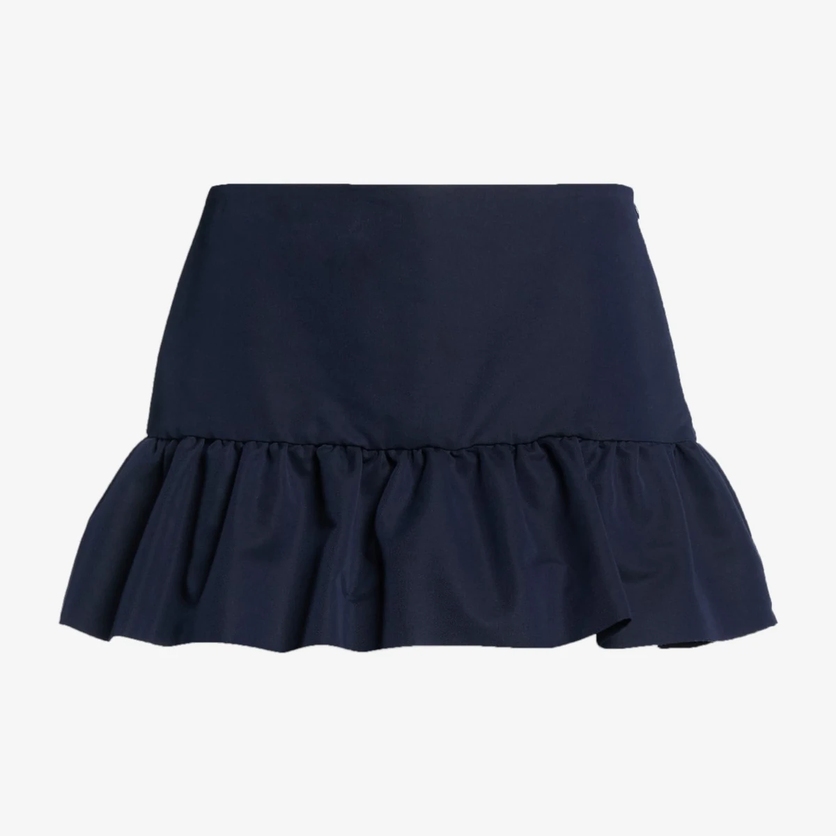 Sandro Skirt-effect cotton-blend twill shorts in Navy