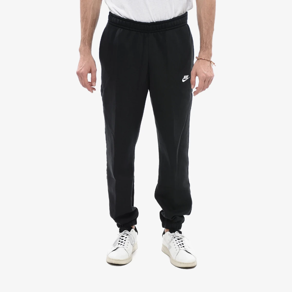 Nike Cotton-Blend Fleece Joggers with Embroidered Logo in Black
