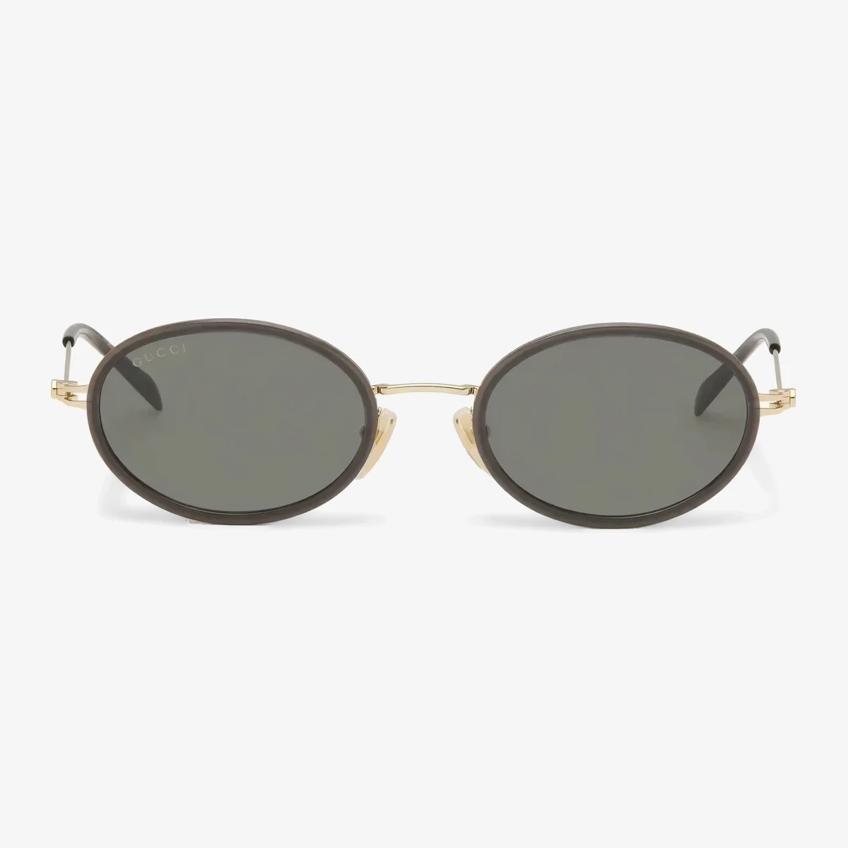 Gucci Gray & Gold GG Logo Tiny Sunglasses in Grey