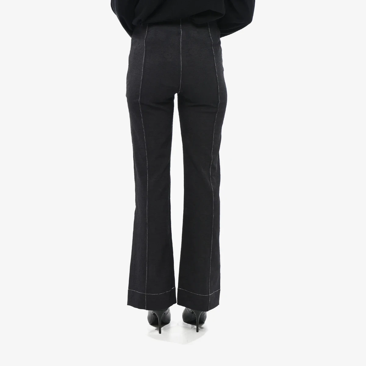 Straight-Leg Matelassé Trousers ხედი 2