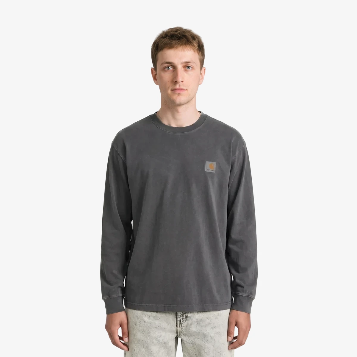 Carhartt WIP Gray Long Sleeve Nelson T-shirt in Grey