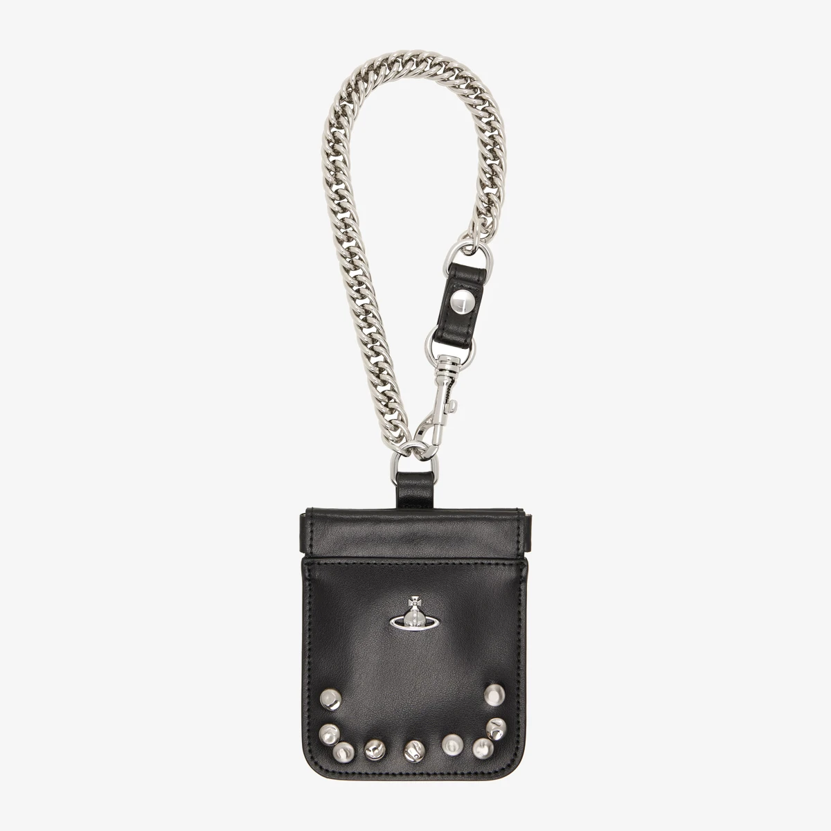 Vivienne Westwood Black Coin Pouch Chain Wallet in Black