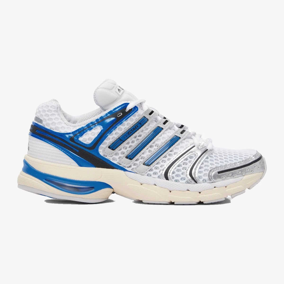 adidas Originals White & Blue Adistar Control 5 Sneakers in White