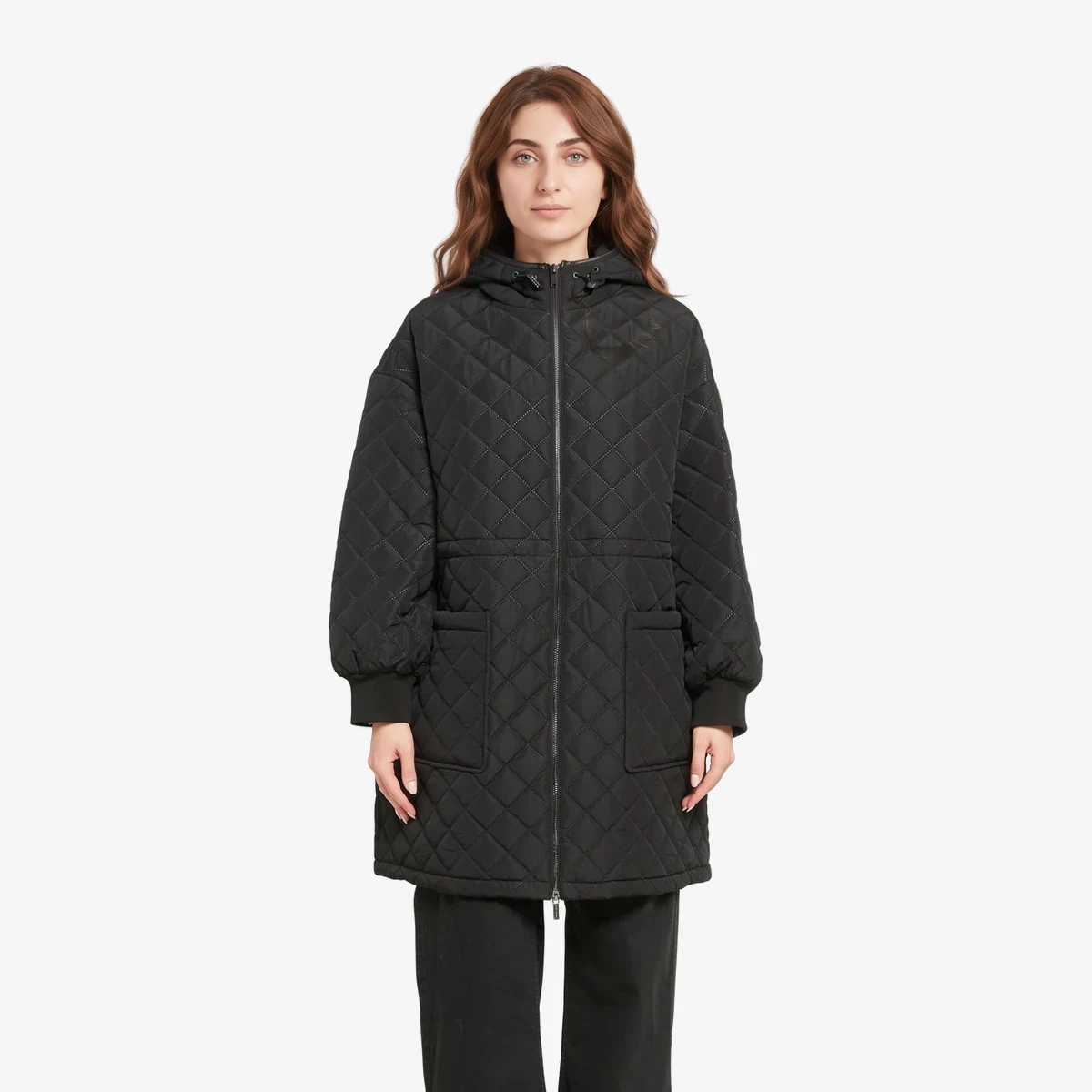 Armani Exchange Quilted coat in Black