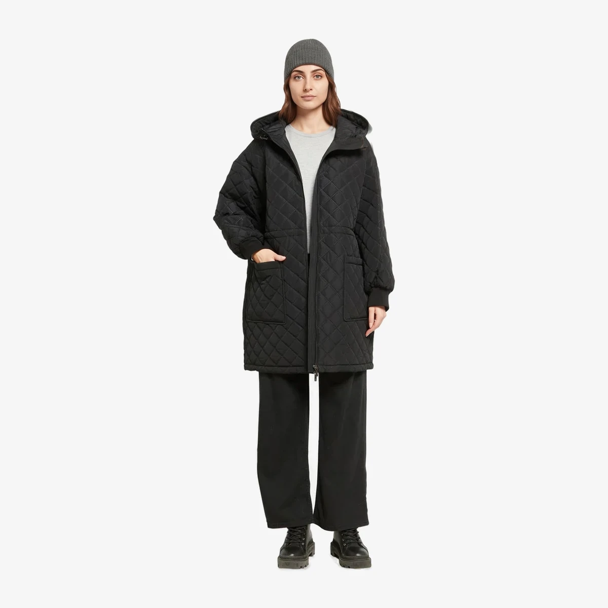 Quilted coat вид 4