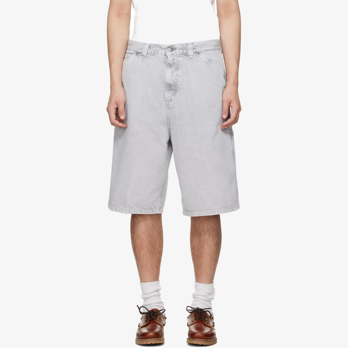 Carhartt WIP Gray OG Single Knee Denim Shorts in Grey