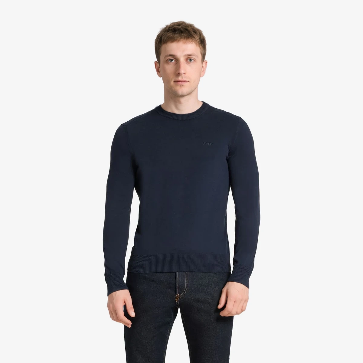 Boss Orange Long-sleeved jumper Asac in Blue