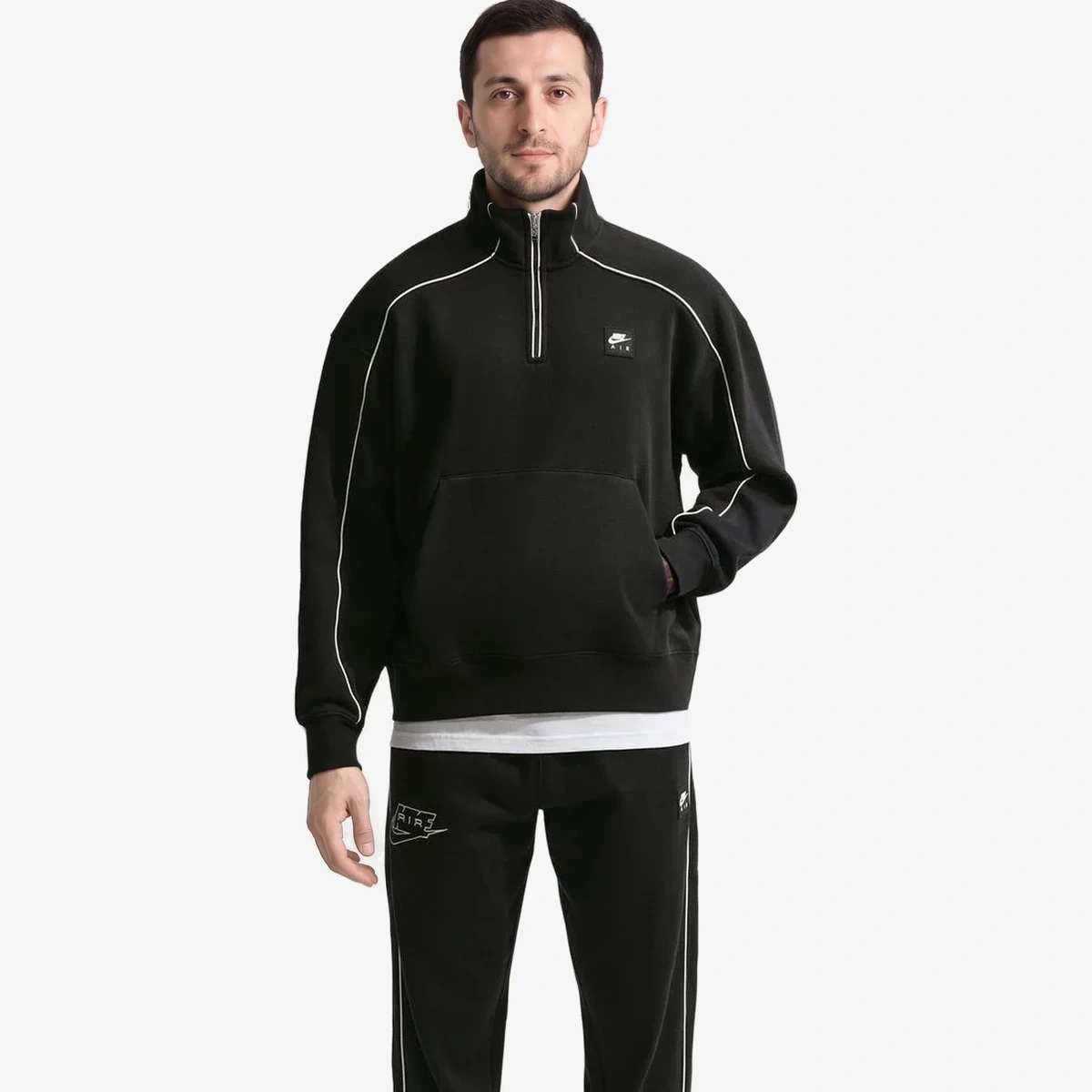 Nike Air Half-Zip Sweatshirt in Black