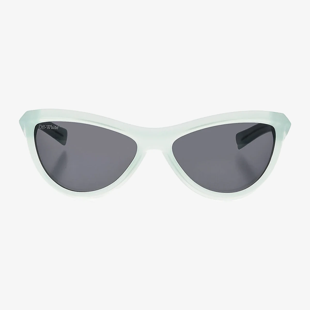 Off-White Solid-Color Sunglasses ATLANTA with Raised Arrow Detail in Green