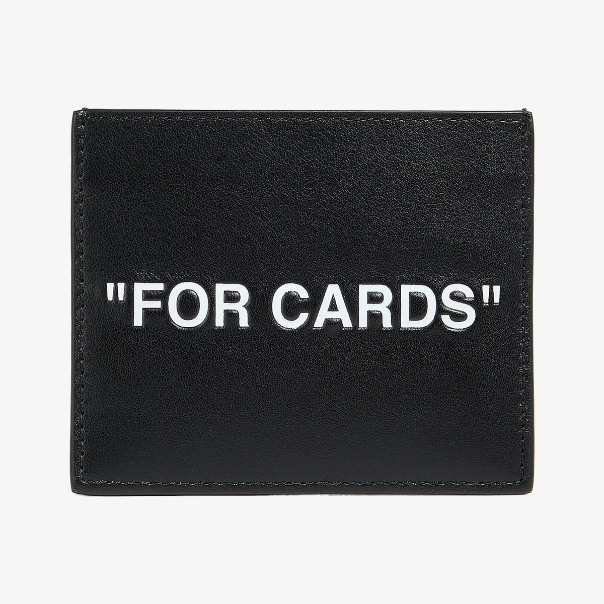 Off-White ™ Printed Leather Cardholder in Black