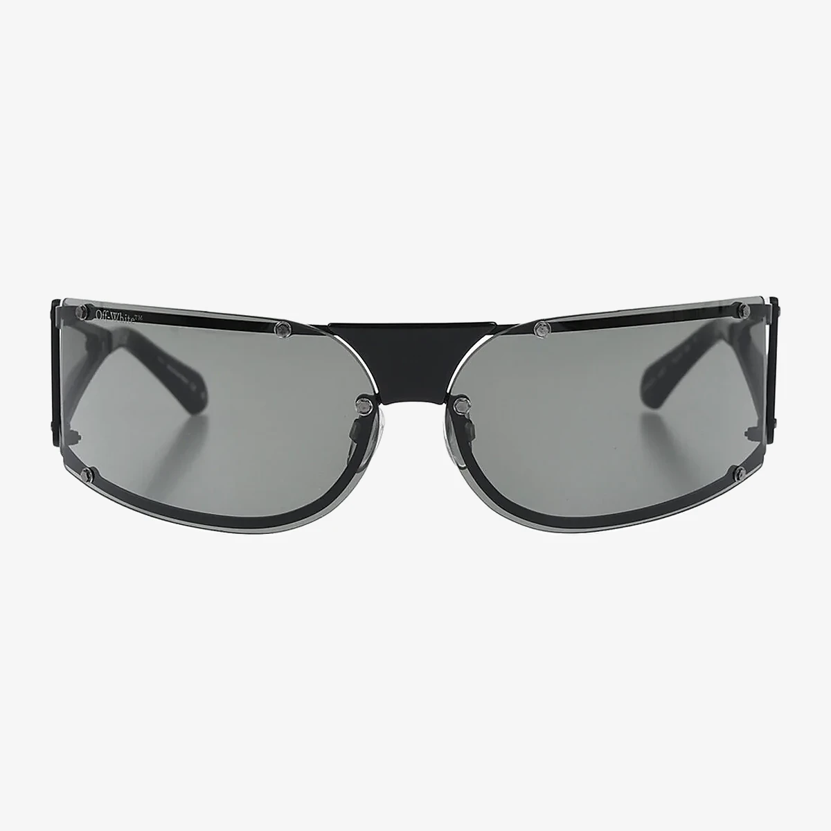 Off-White Shield Sunglasses KENEMA with Glass Temples in Black