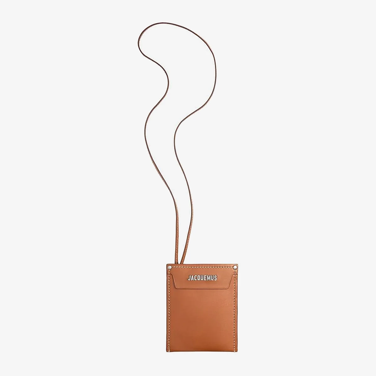 Jacquemus Leather wallet Le Porte Poche in Tan