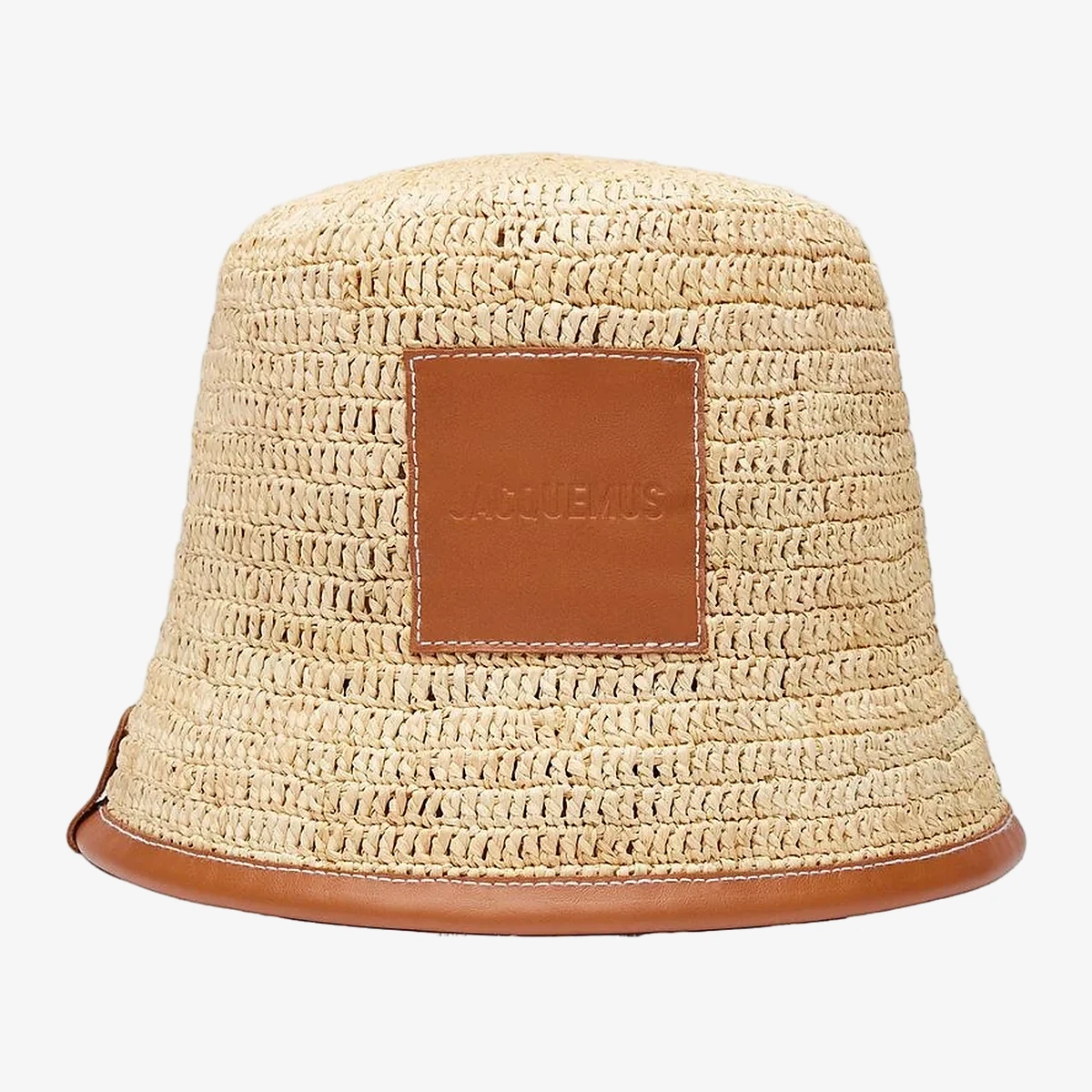 Jacquemus Raffia hat Le Bob Soli in Tan