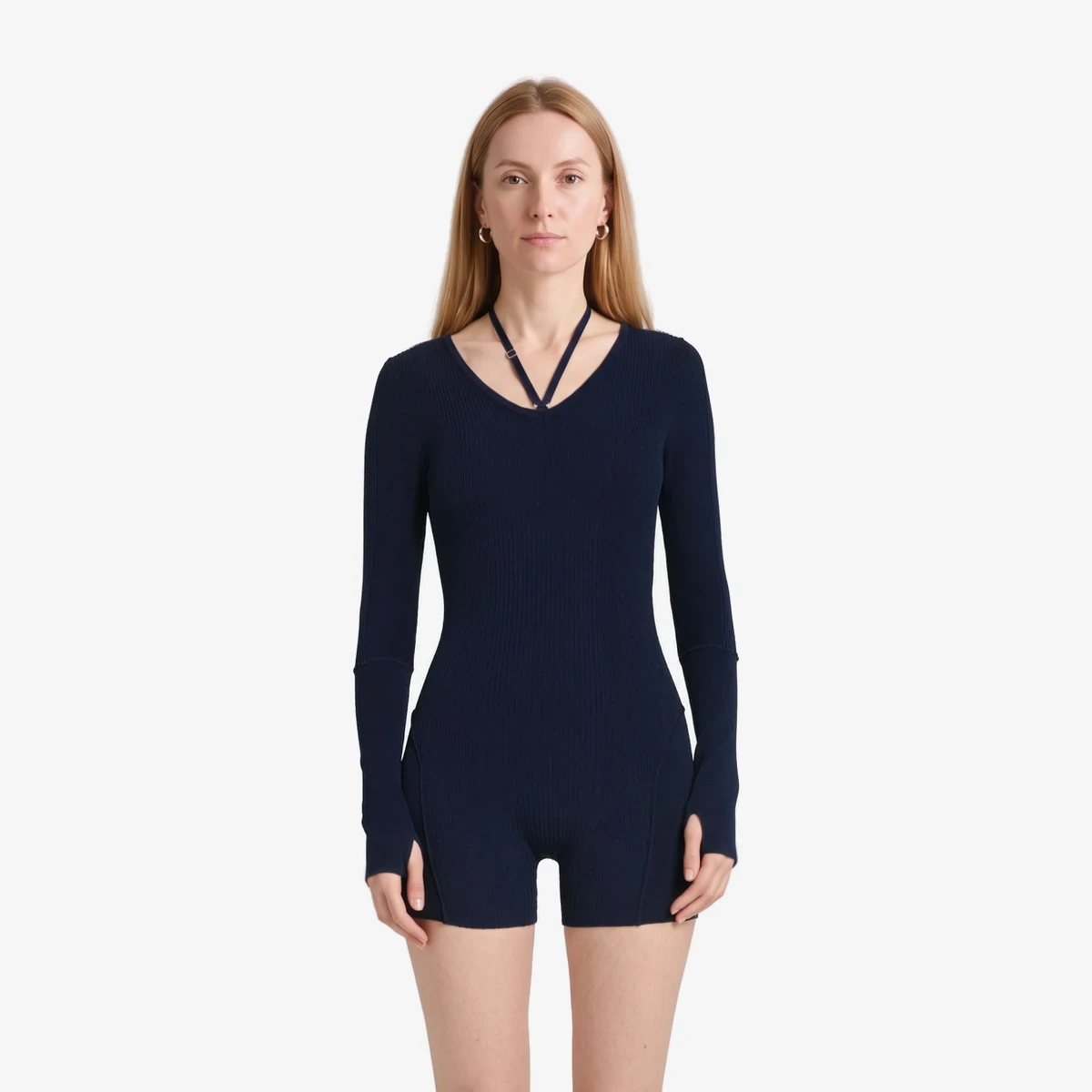Jacquemus Knitted jumpsuit La Combinaison Cielo in Blue