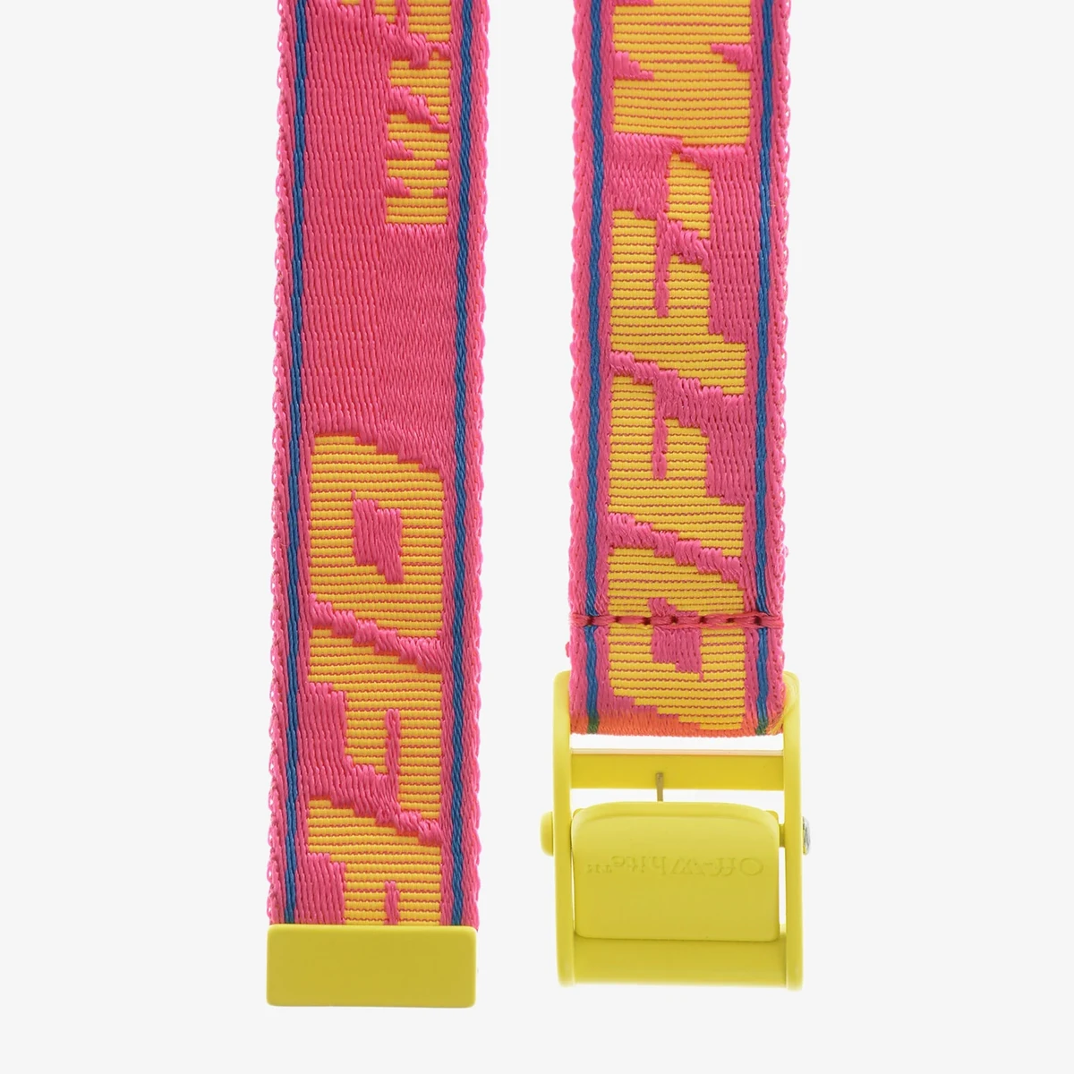 Off-White Fabric Belt with All-Over Monogram 30mm in Pink