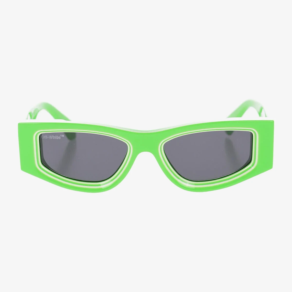 Off-White Sunglasses ANDY A in Solid Color in Green