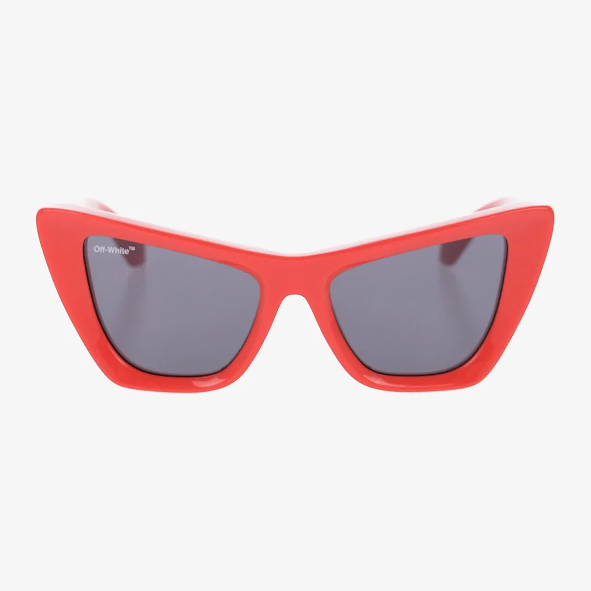 Off-White Maxi Sunglasses EDVARD Cat-Eye in Solid Color in Red