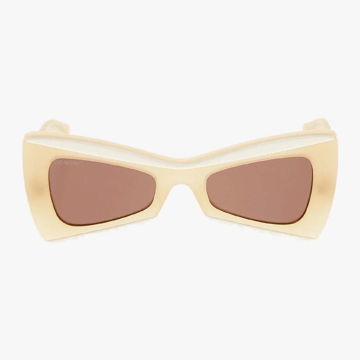 Off-White Two-Tone Butterfly Sunglasses NASHVILLE in Beige
