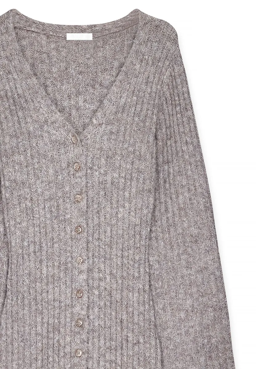 Cardigan - beige melange ხედი 6