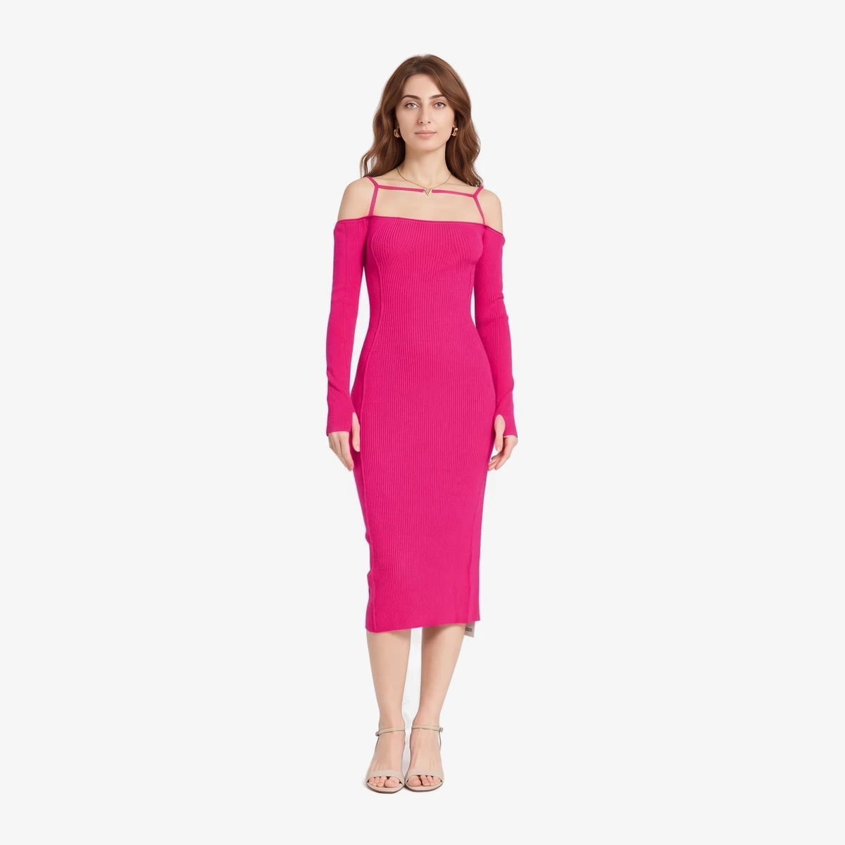 Jacquemus Linen-blend dress Sierra in Pink