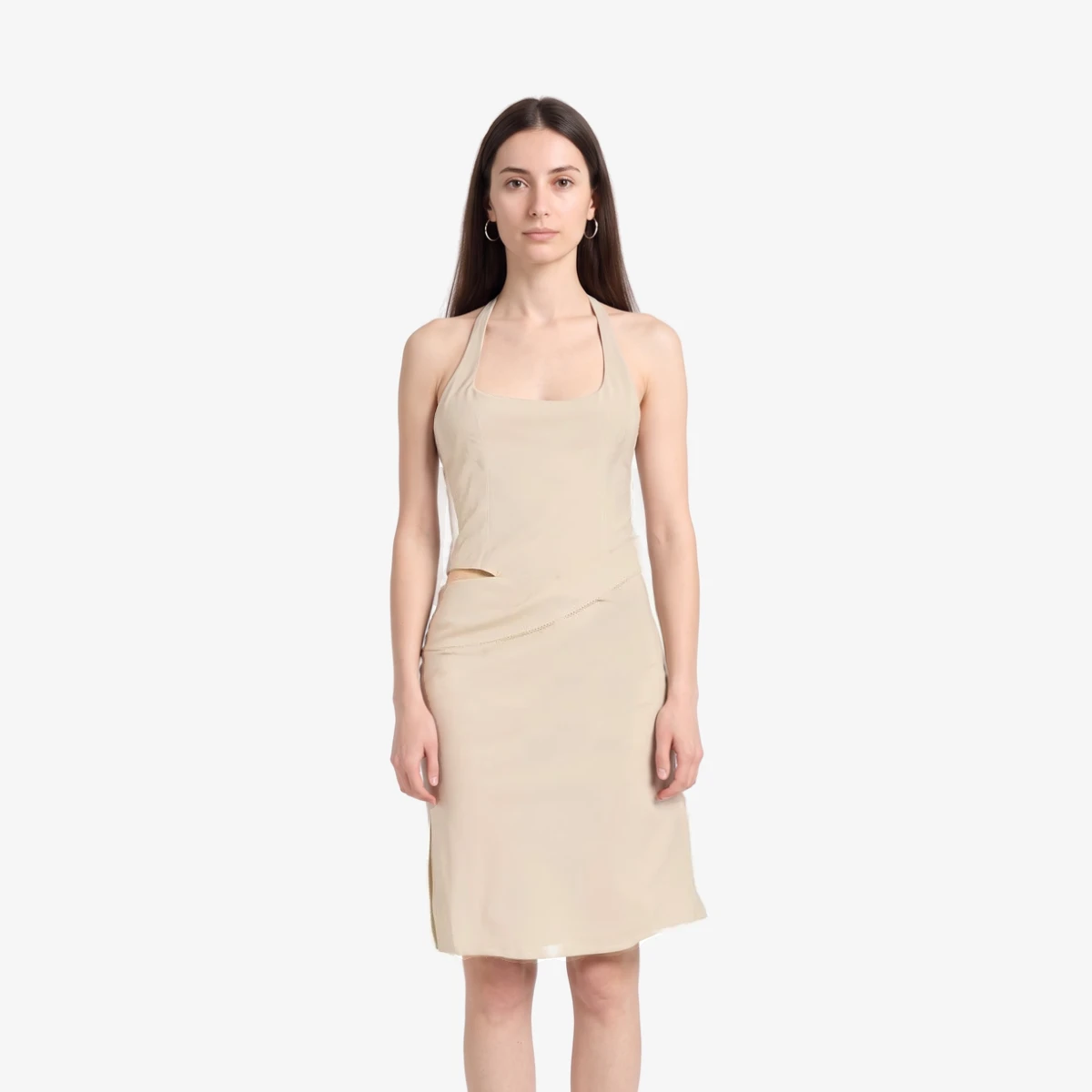 Jacquemus Wool dress La Robe Hielo in Off-White