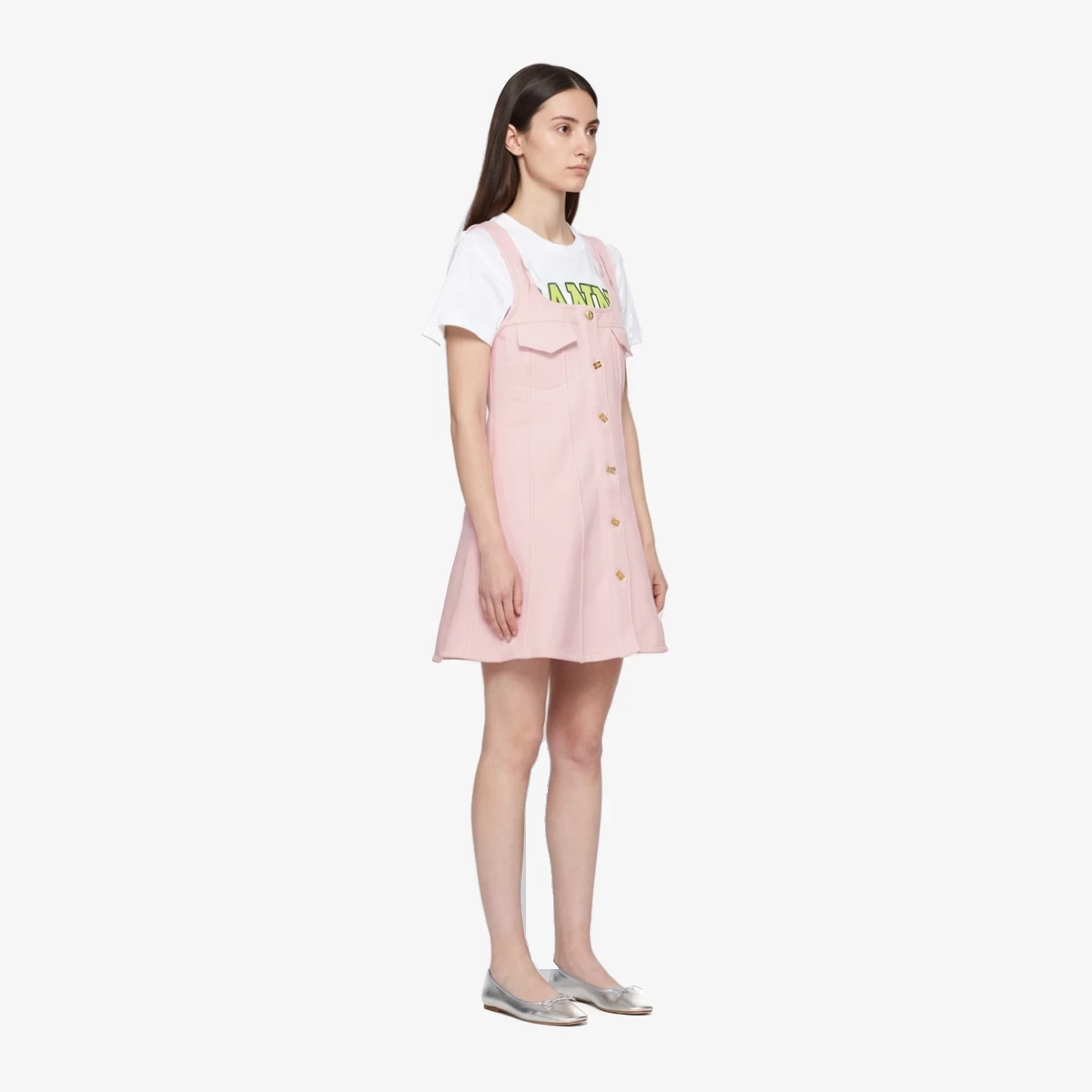Pink Button-Up Minidress view 2