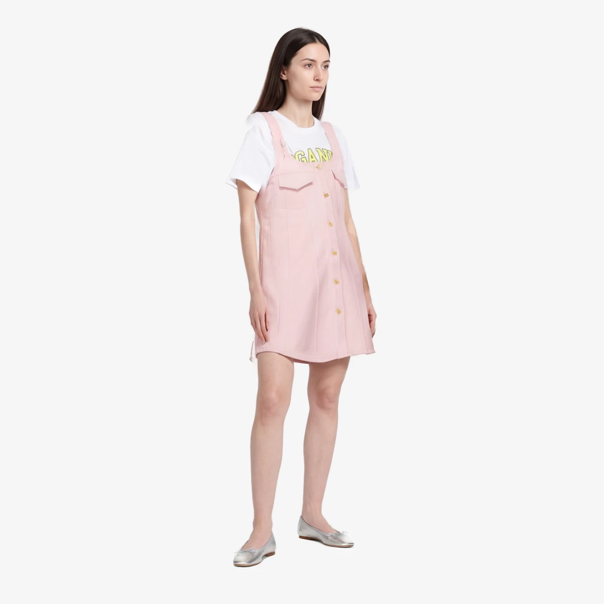 Pink Button-Up Minidress view 4